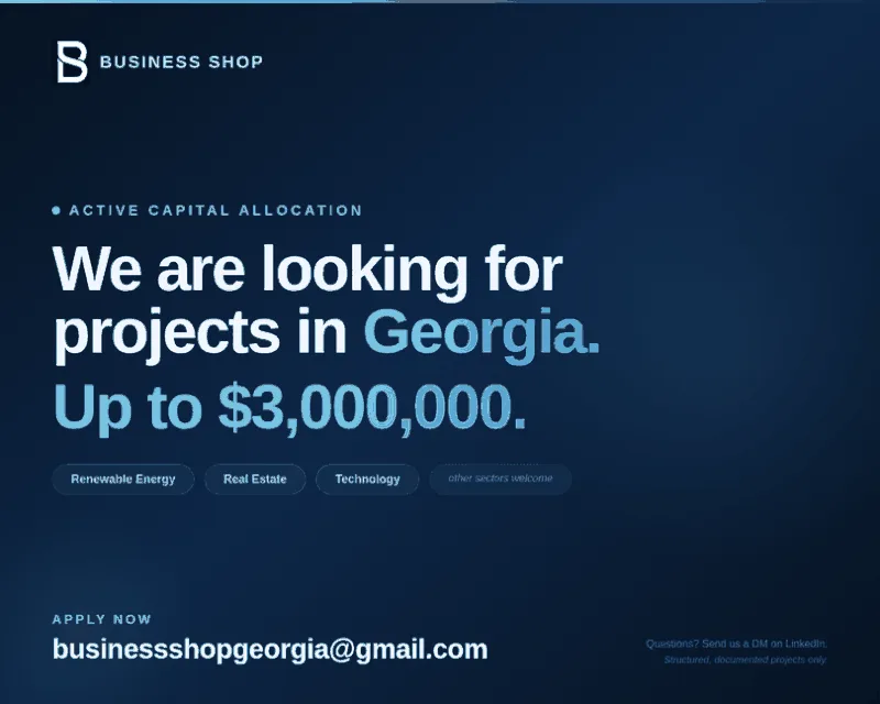 Business Shop Georgia – Investment Call